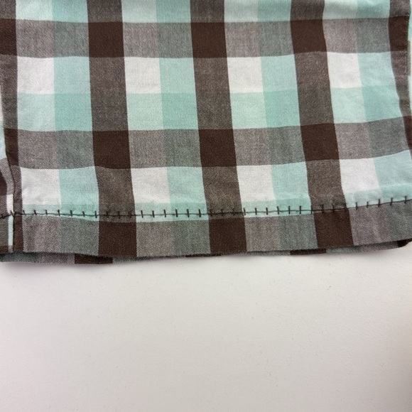 Horny Toad Women's Brown & Blue Check Shorts - Picture 2 of 10